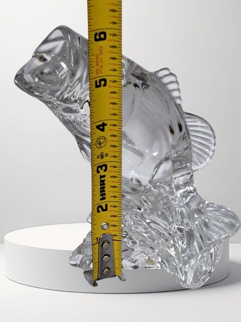 Wonders of the Wild Princess House Lead Crystal Leaping Bass Fish Sculpture - Picture 9 of 16